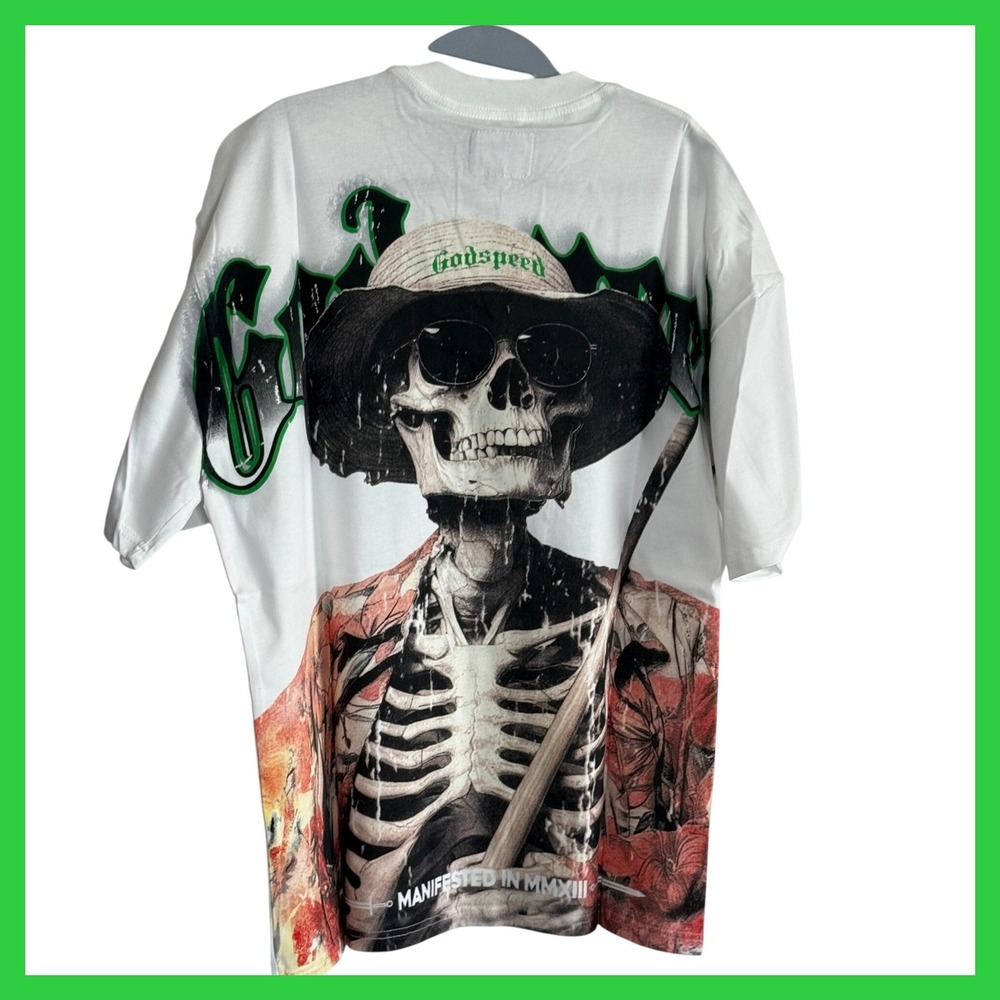 NWT Godspeed Rarity Collection MMXXIV Skeleton Tee White XL Limited 33/555